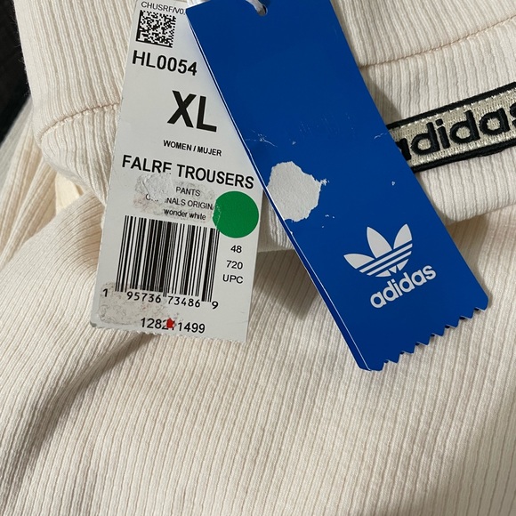 NWT adidas Originals Women's Retro Luxury Flared Pants - Winter White - Picture 8 of 9